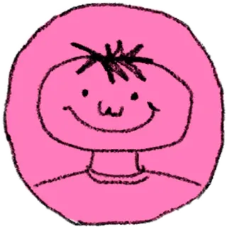 🙂 dessin animé, visage, portrait, illustration, dessin, personne telegram sticker