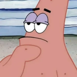 ✨ Patrick Star Spongebob Squarepants 派大星, 海绵宝宝, 卡通, 尼克儿童频道, 搞笑, 思考 telegram sticker