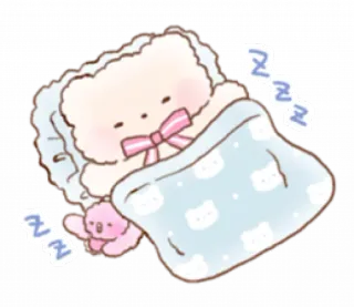 🎀 ZZZ dormir, dessin animé, mignon, ours, heure du coucher, sommeil, zzz whatsapp sticker