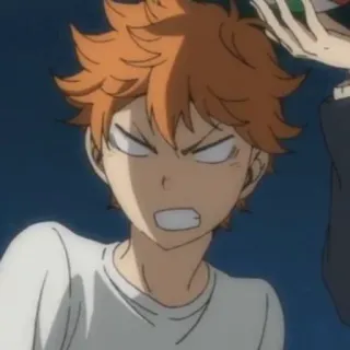☀️ Hinata Shoyo Haikyuu!! anime, boy, character, haikyuu, hinata, shoyo, funny telegram sticker