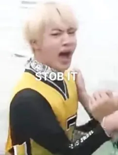 😫 STOB IT Meme, Lustig, Internet Meme, Ausdruck, Schrei telegram sticker