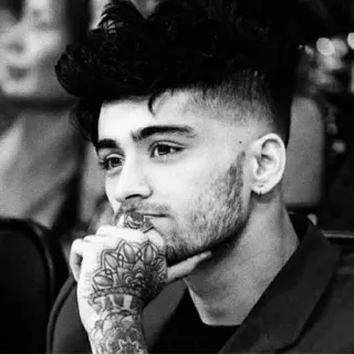 🖇 Zayn Malik 泽恩·马利克, 纹身, 肖像, 男人, 歌手, 名人 telegram sticker