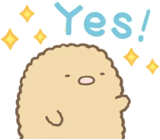 👍 Yes! tak, potwierdzający, akceptacja, pozytywny, uroczy, kawaii telegram sticker