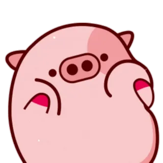 😙 cochon, animal, mignon, dessin animé, rose, drôle whatsapp sticker