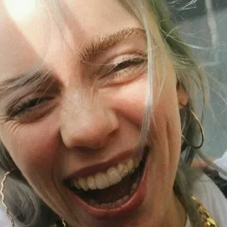 😂 Billie Eilish นักร้อง, นักดนตรี, Billie Eilish, คนดัง, ป๊อป telegram sticker