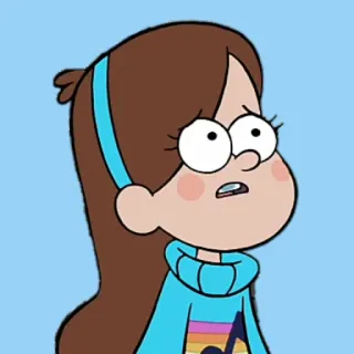 😰 Mabel Pines Gravity Falls cartoon, Mabel, Gravity Falls, character, animated, tv show telegram sticker
