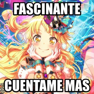 🙂 FASCINANTE CUENTAME MAS Anime, Mädchen, Süß, Faszinierend, Erzähl mir mehr whatsapp sticker