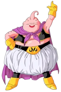 🤨 Majin Buu Dragon Ball 魔人ブウ, ドラゴンボール, アニメ, マンガ, 漫画, キャラクター telegram sticker