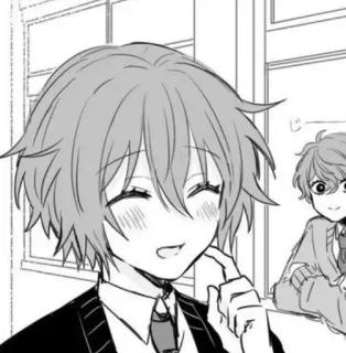 ☺️ じー Anime, Manga, Słodkie, Chłopak, Rumieniec telegram sticker