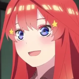☕️ Yotsuba Nakano The Quintessential Quintuplets Anime, Menina, Fofa, Kawaii, Sorrindo telegram sticker