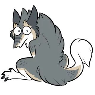 🧀 wolf, animal, cartoon, furry, cute, dog telegram sticker