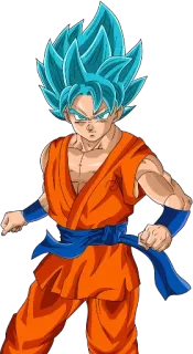 👞 Goku Dragon Ball アニメ, ドラゴンボール, 悟空, 超サイヤ人, 青髪, 漫画, キャラクター telegram sticker