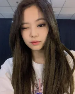 😉 Jennie kpop, jennie, penyanyi, blackpink, idol, kedipan telegram sticker