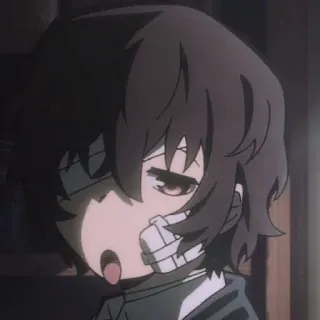 🖤 Anime, Bandaże, Postać, Manga, Portret telegram sticker