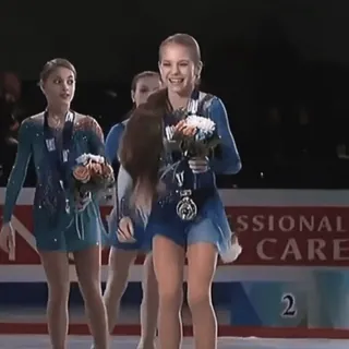 😂 Patinage artistique, Patinage artistique, Médaille, Athlète, Sport, Compétition, Femmes telegram sticker
