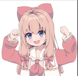 💪 Anime, Bonito, Desenho animado, Garota, Kawaii telegram sticker
