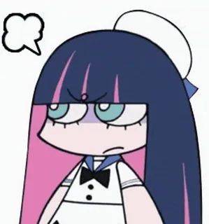 💗 Stocking Anarchy Panty & Stocking with Garterbelt Anime, Cartoon, Mädchen, Wütend, Stocking Anarchy telegram sticker