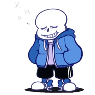 😴 Sans Undertale skeleton, videogame, cute, sleepy, relax telegram sticker