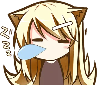 😪 zzz 困倦, 动漫, 卡通, 睡觉, 可爱, 疲惫 whatsapp sticker