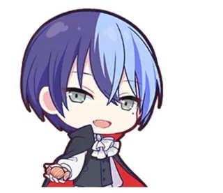 🌟 Anime, Chibi, Vampiro, Desenho animado, Personagem whatsapp sticker