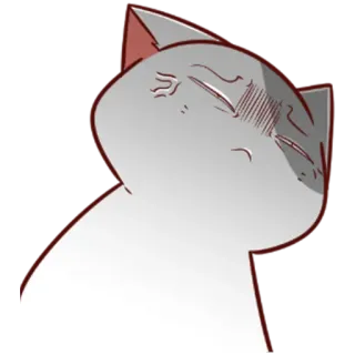 😡 gato, pegatina, animal, lindo, triste, expresión telegram sticker
