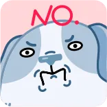 ❌ NO. 개, 만화, 반대, 아니오, 거부, 동물 telegram sticker