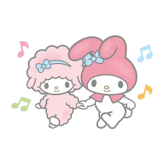 💃 Sanrio, My Melody, персонаж, милый, мультфильм whatsapp sticker