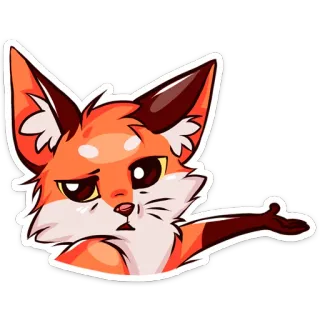 😠 лиса, животное, милый, мультфильм whatsapp sticker