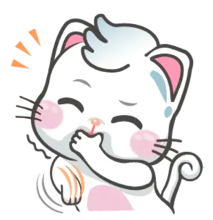 😋 cat, cute, sleepy, kitten, cartoon, animal, kawaii, sleep telegram sticker