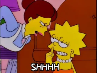 🤫 Lisa Simpson The Simpsons SHHHH リサ・シンプソン, シーッ, 静かに, アニメ, テレビ番組 telegram sticker