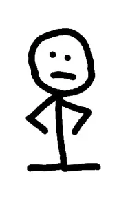 😐 막대인간, 드로잉, 미니멀, 단순한, 만화 telegram sticker