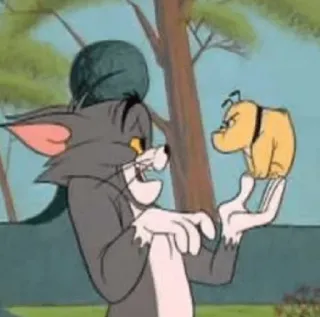😒 Tom Cat Tom and Jerry мультфильм, кот, мышь, животное, комедия whatsapp sticker