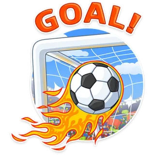 ⚽️ GOAL! football, but, sport, ballon, filet, célébration telegram sticker