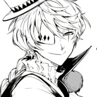🤡 Nikolai Gogol Bungou Stray Dogs Anime, Manga, Personnage, Fanart, Nikolaï Gogol, Bungou Stray Dogs telegram sticker