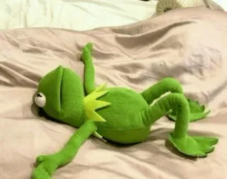 🙃 Kermit the Frog Kermit, grenouille, marionnette, mème, Muppets, épuisé telegram sticker