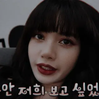 🎞 안 저희 보고 싶었 pessoa, mulher, coreana, cabelo preto, rosto telegram sticker