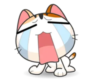 😭 chat, pleurer, triste, dessin animé, animal, émotion whatsapp sticker
