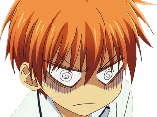 😡 Kyo Sohma Fruits Basket Аниме, Кё Сома, Корзинка фруктов, Злой, Расстроенный telegram sticker