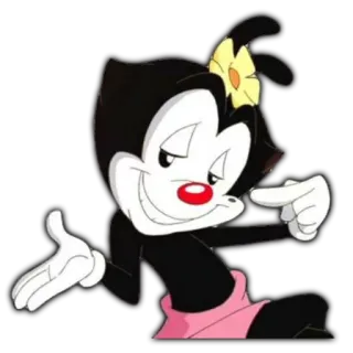 😁 Dot Warner Animaniacs cartone animato, animato, personaggio, Dot, Warner, Animaniacs telegram sticker