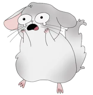 😵 ratón, dibujos animados, triste, asustado, roedor, pegatina, animal telegram sticker