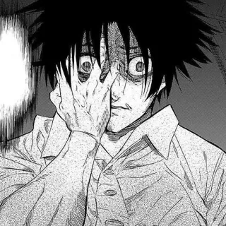 ⛓ animé, manga, personnage, illustration, inquiet, effrayé telegram sticker