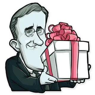 🎁 cadeau, homme, présent, nœud telegram sticker