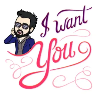 ☺️ I want You Desenho animado, Bitmoji, Quero, Você, Amor, Mensagem telegram sticker