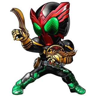 🚥 Kamen Rider OOO Kamen Rider kamen rider, kamen rider ooo, tokusatsu, henshin hero, action figure, monster, hero telegram sticker