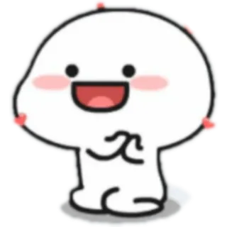 🥰 cartoon, cute, blob, happy, smiling telegram sticker