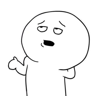 🤔 cartoon, character, gesture, offensive telegram sticker