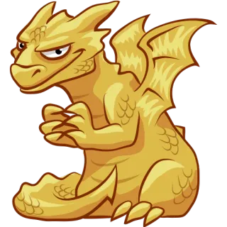 😈 drago, fantasy, oro, mostro whatsapp sticker