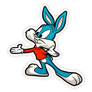 🤗 Bugs Bunny dessin animé, lapin, animation, drôle, autocollant telegram sticker