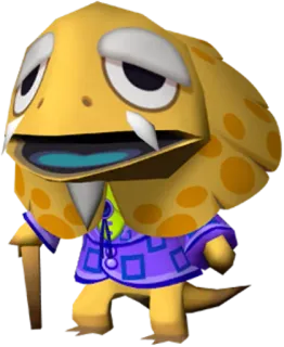 🦎 Crackle Animal Crossing animal crossing, videospiel, knistern, charakter, echse, cartoon telegram sticker