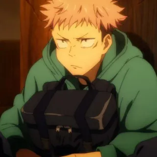 🍂 Yuji Itadori Jujutsu Kaisen Anime, Jujutsu Kaisen, Yuji Itadori, Charakter, Cartoon whatsapp sticker